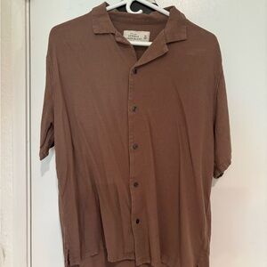 Brown Button-Up Shirt
